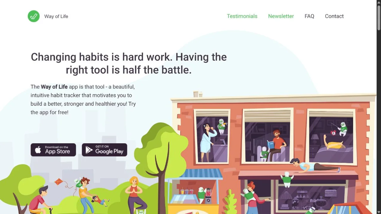 Way of Life combines habit chains and trend views to make behavior patterns visible over time.