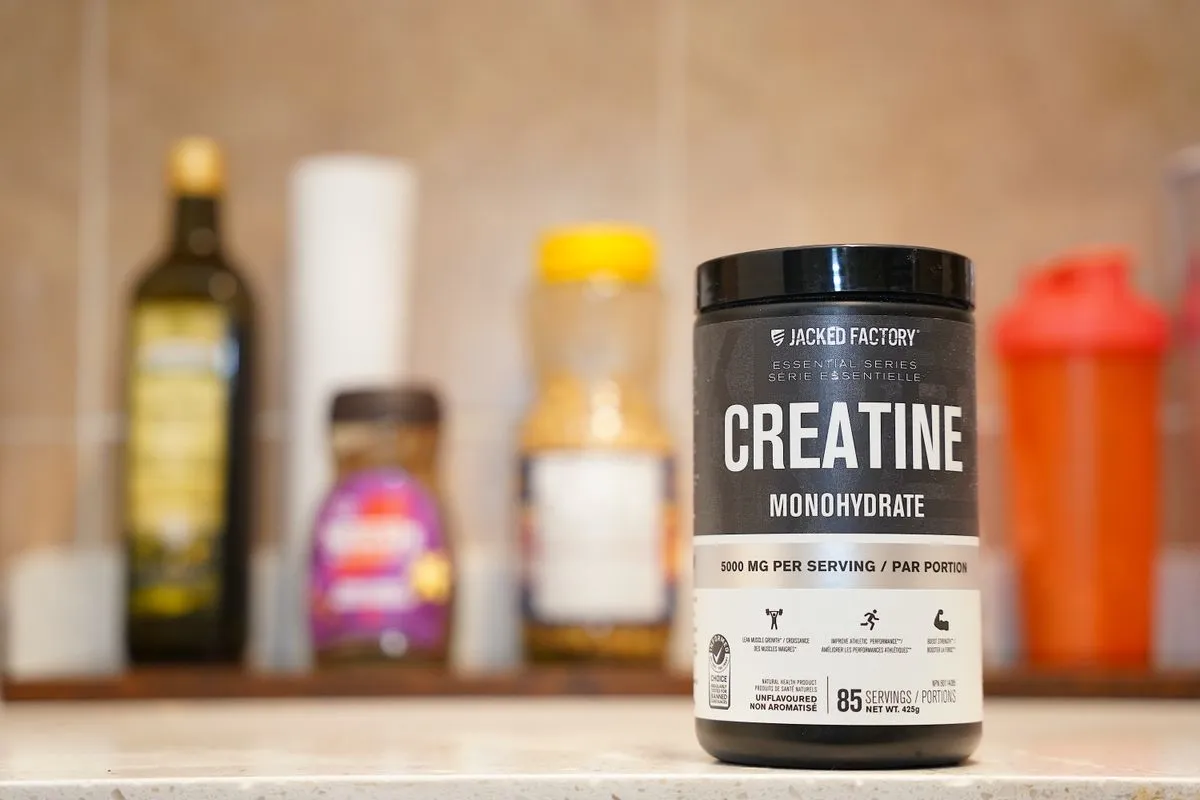 Creatine monohydrate powder, the ATP buffer that supports brain plus muscle.