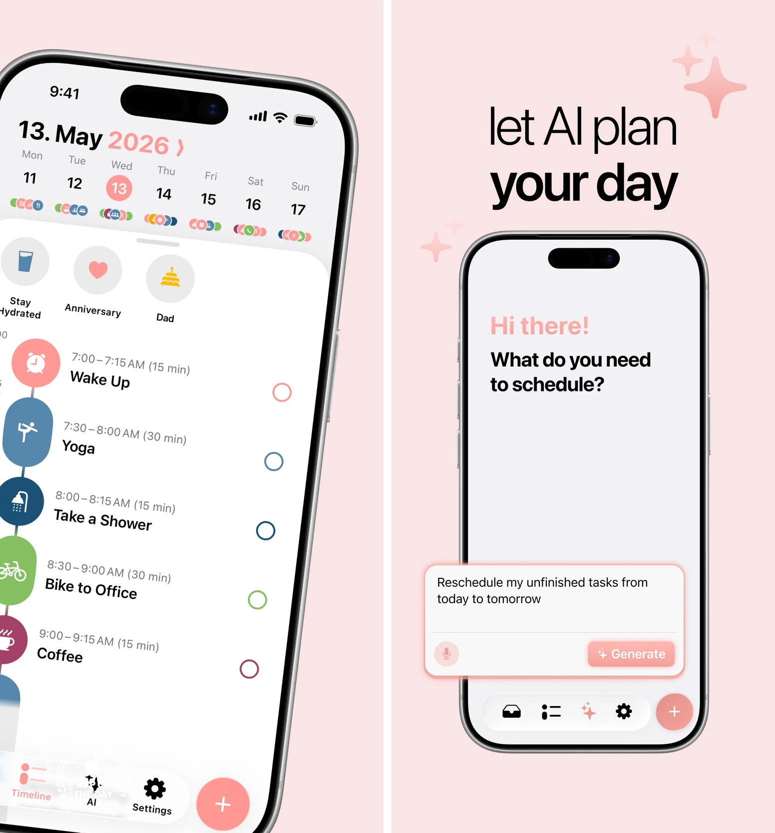 Structured's official previews show its daily timeline and AI assistance for arranging tasks.